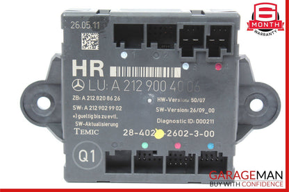 08-18 Mercedes C250 C300 C350 GLK350 Rear Right Side Door Control Module Unit
