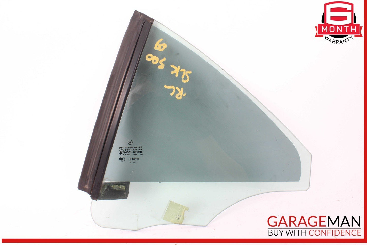 05-11 Mercedes R171 SLK300 Rear Left Side Door Quarter Window Glass OEM