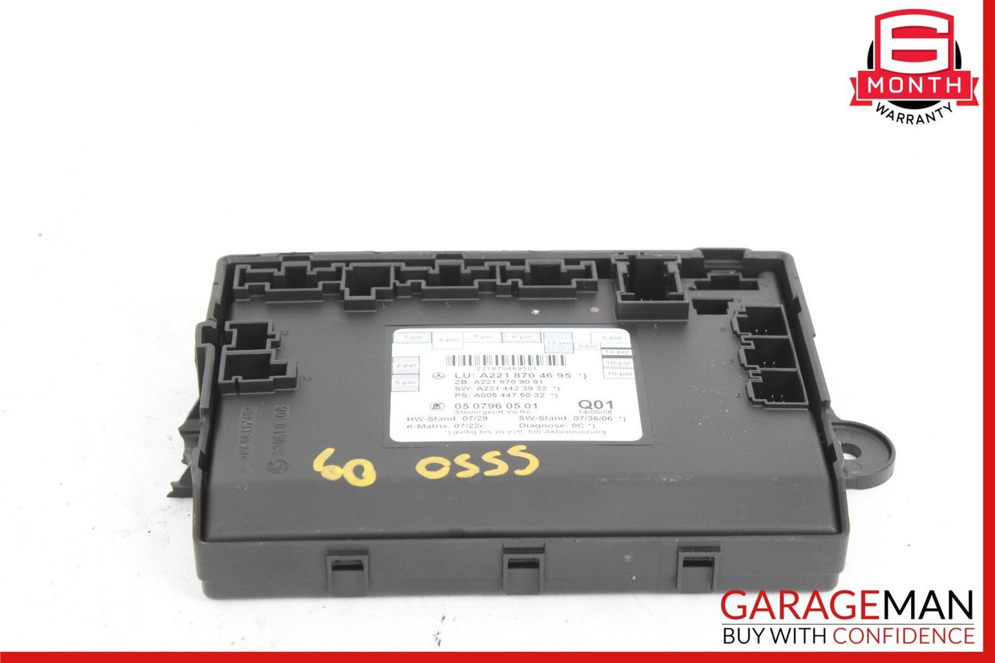 07-13 Mercedes W221 S550 S600 S63 AMG Front Right Side Door Control Module Unit