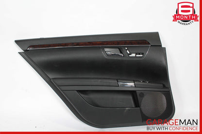 08-09 Mercedes W221 S63 AMG Rear Left Driver Side Door Panel Black OEM