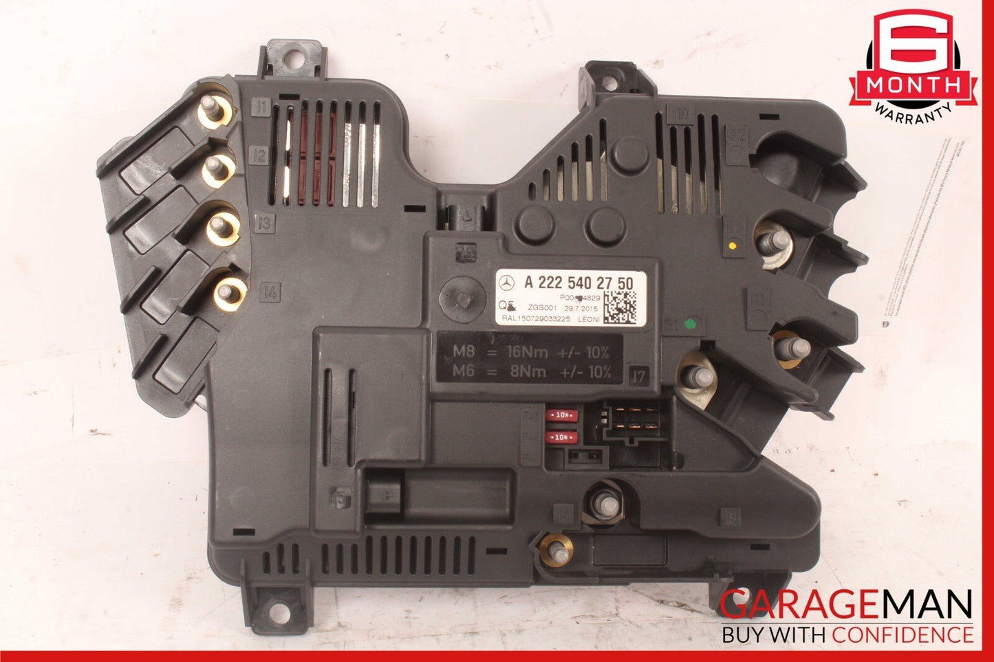 14-17 Mercedes W222 S550 S600 Rear Trunk Fuse Relay Junction Box 2225402750 OEM