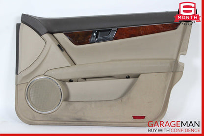 08-14 Mercedes W204 C300 Sedan Front Right Passenger Interior Door Panel Beige