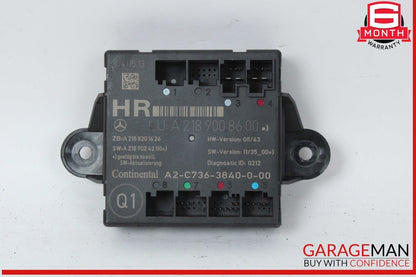 08-18 Mercedes W212 E350 C300 CLS550 Rear Right Side Door Control Module OEM