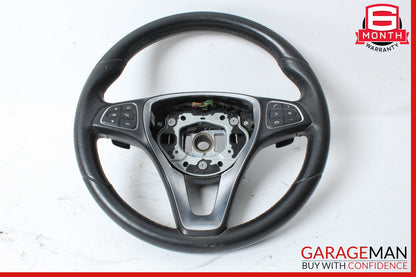 15-18 Mercedes W205 C300 C400 GLC300 Steering Wheel Black w/ Paddle Shifters OEM