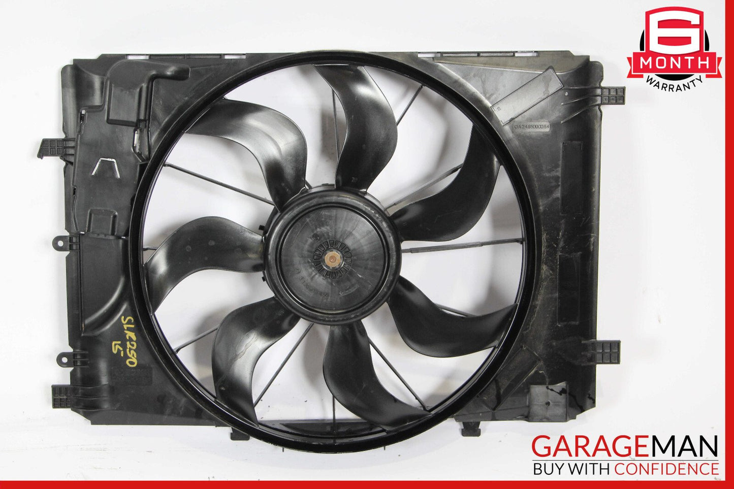 12-20 Mercedes R172 SLK250 Engine Radiator Cooling Fan Motor Shroud Assy
