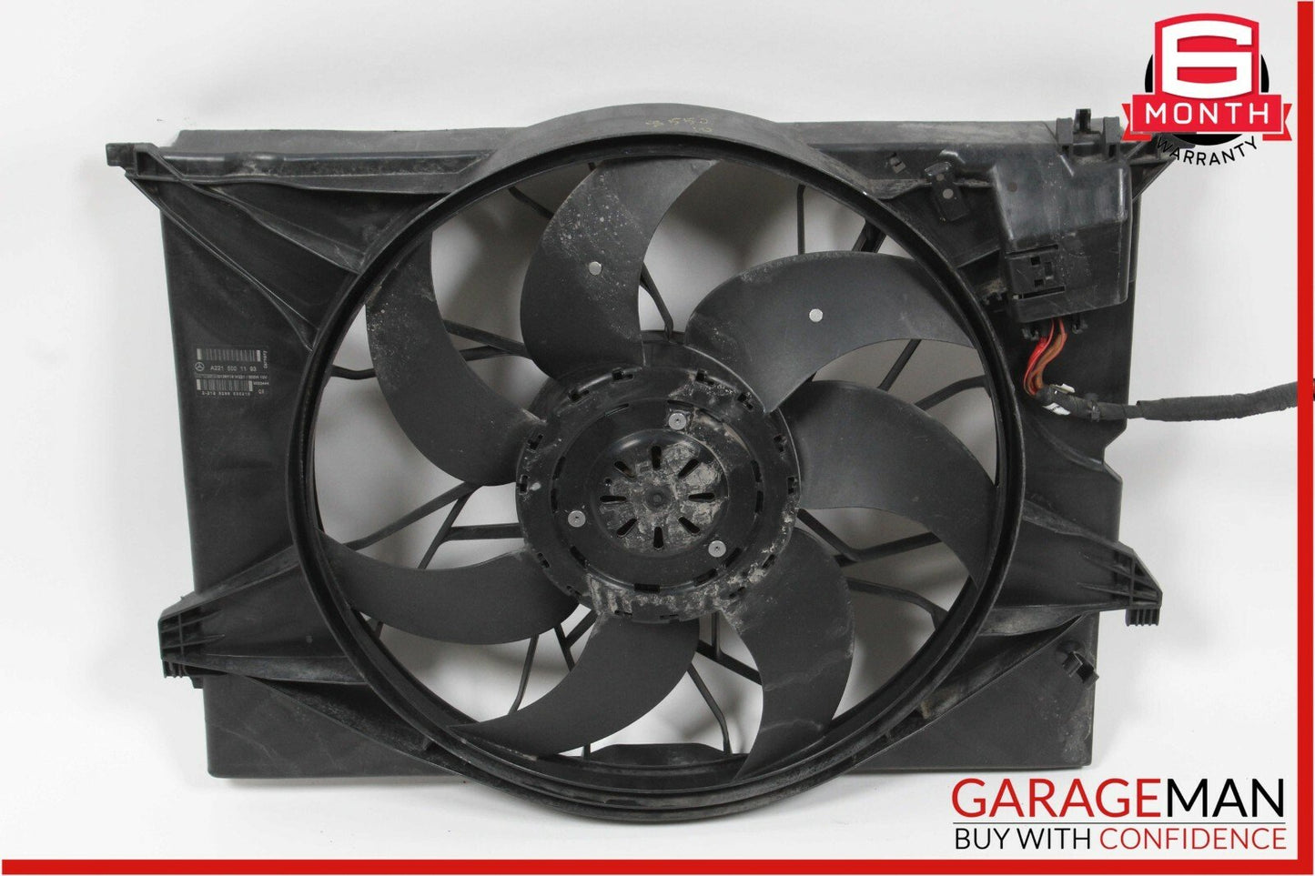 10-13 Mercedes W221 S550 CL550 Engine Cooling Fan Shroud Motor Assembly OEM