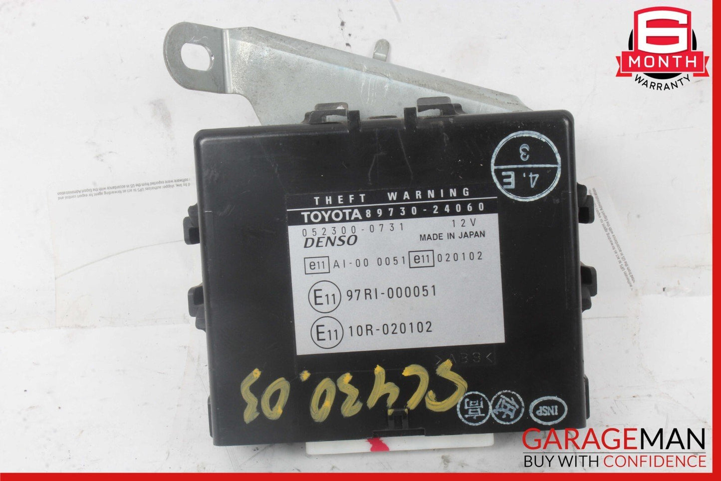 02-10 Lexus SC430 Anti Theft Warning Alarm Control Module 89730-24060 OEM