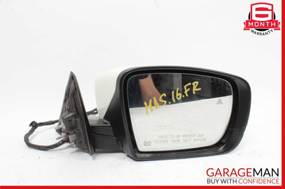 14-17 Maserati Ghibli Front Right Side Mirror Door Rear View White/Black OEM