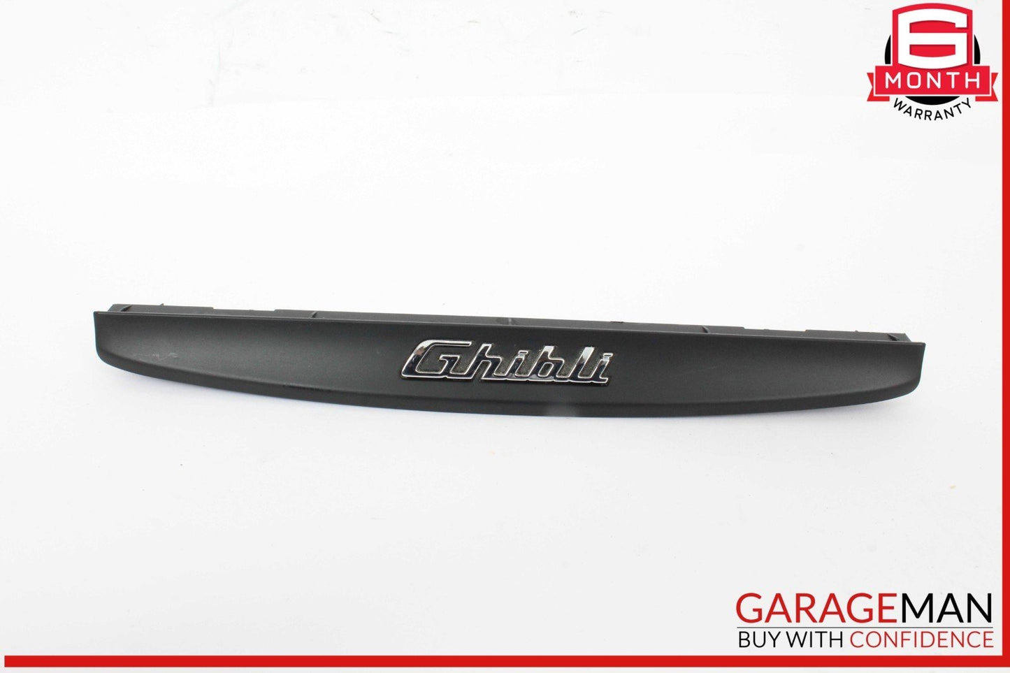 14-17 Maserati Ghibli Center Dash Under Screen Lower Trim Panel Cover Emblem OEM