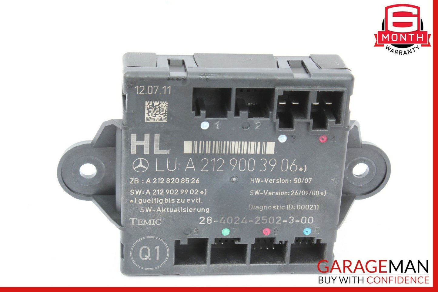 08-14 Mercedes W212 E350 C300 Rear Left Driver Side Door Control Module OEM