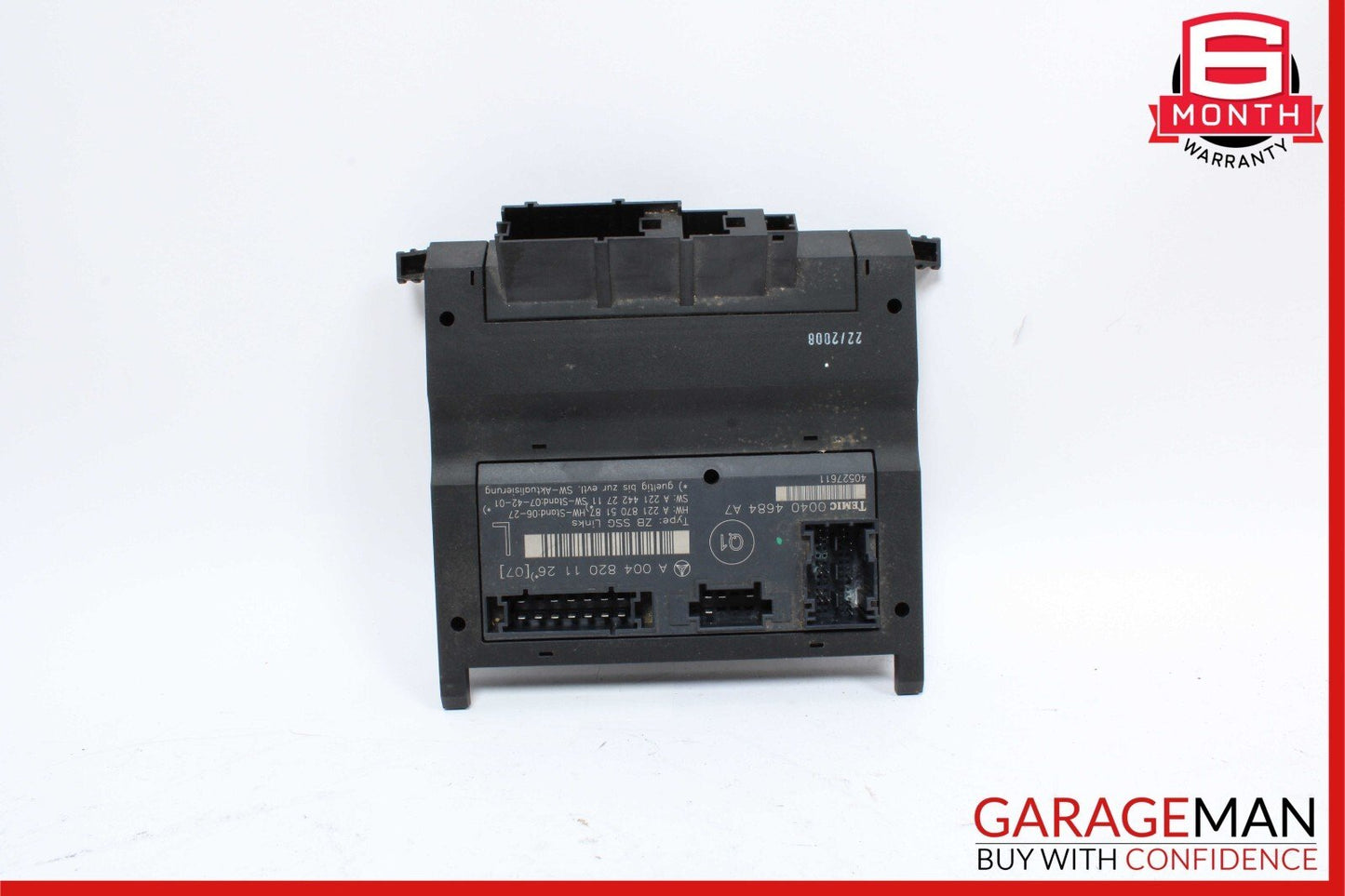 07-13 Mercedes W221 S550 S600 S63 AMG Front Left Side Under Seat Control Unit