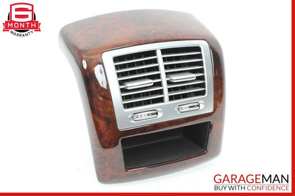 07-13 Mercedes W221 S550 Rear Center Console AC A/C Air Vent Trim Panel Wood OEM