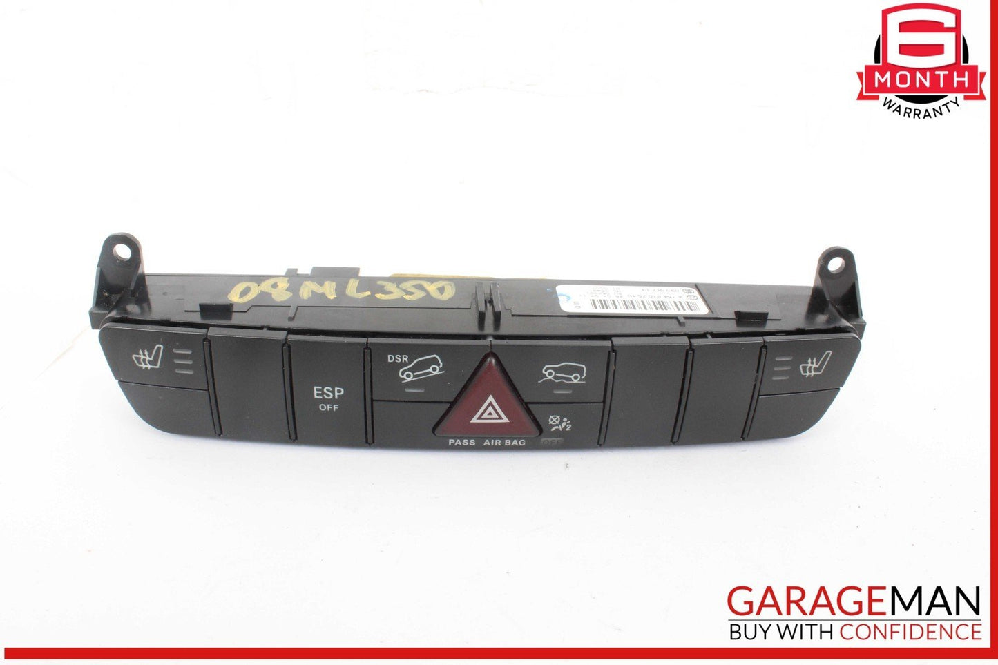 06-12 Mercedes W164 ML350 4MATIC Dash Hazard Heated Seats ESP Control Panel OEM