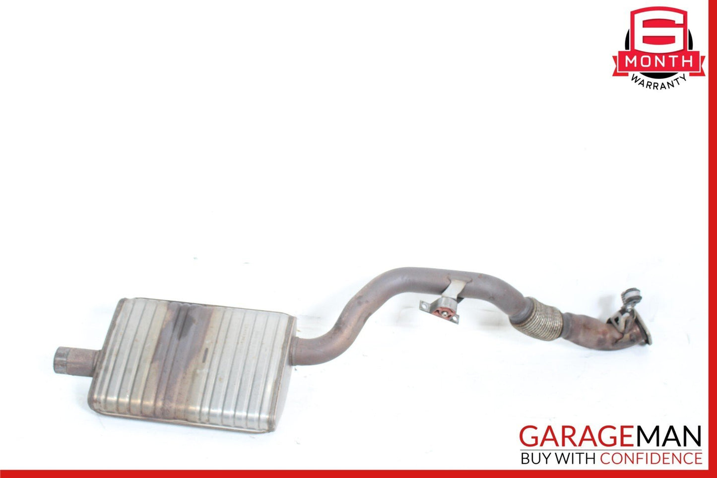 17-20 Audi A4 2.0L Exhaust System Front Resonator Muffler Pipe OEM