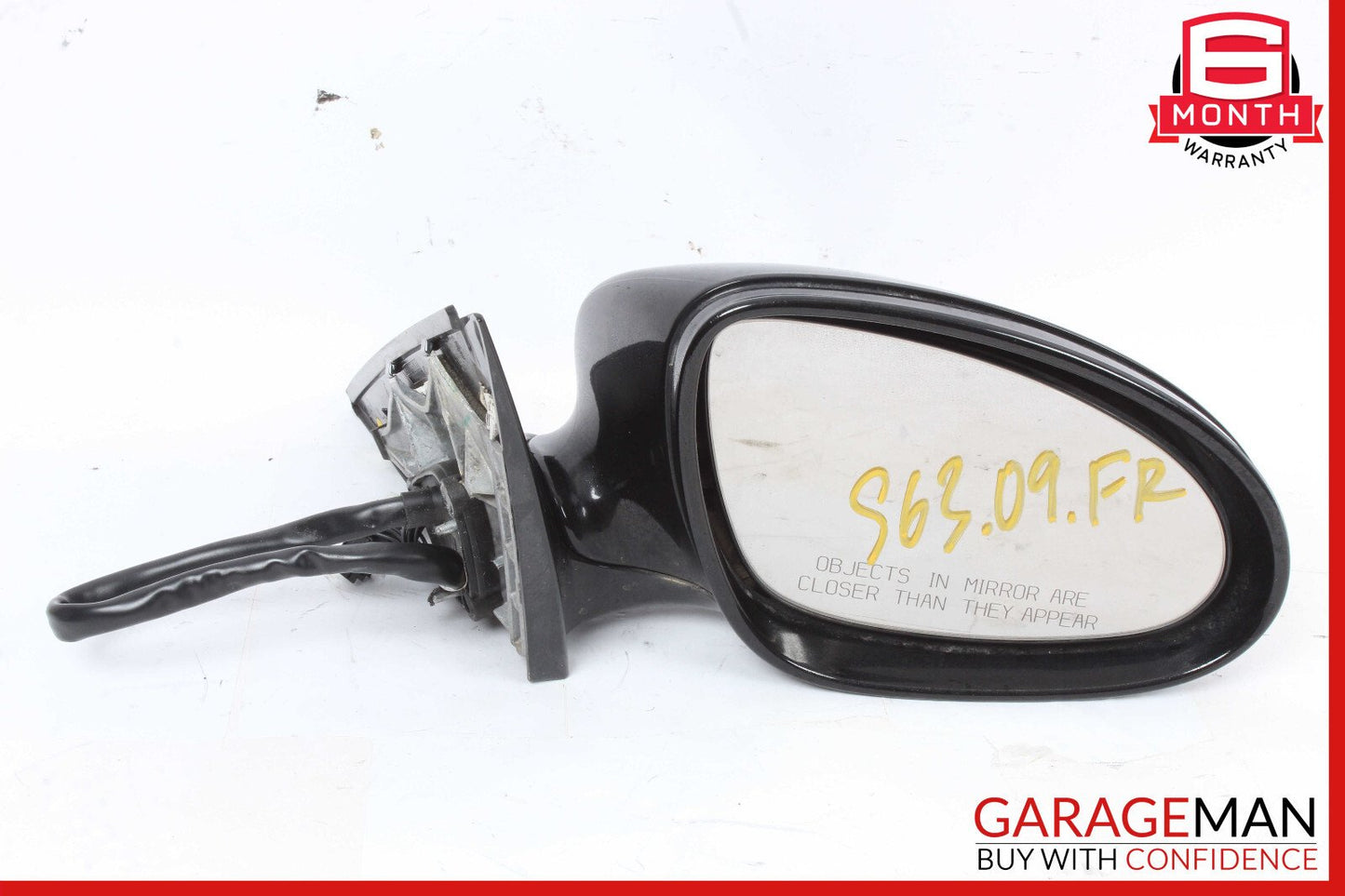 07-09 Mercedes W221 S63 S550 Right Side Mirror Door Rear View Black OEM