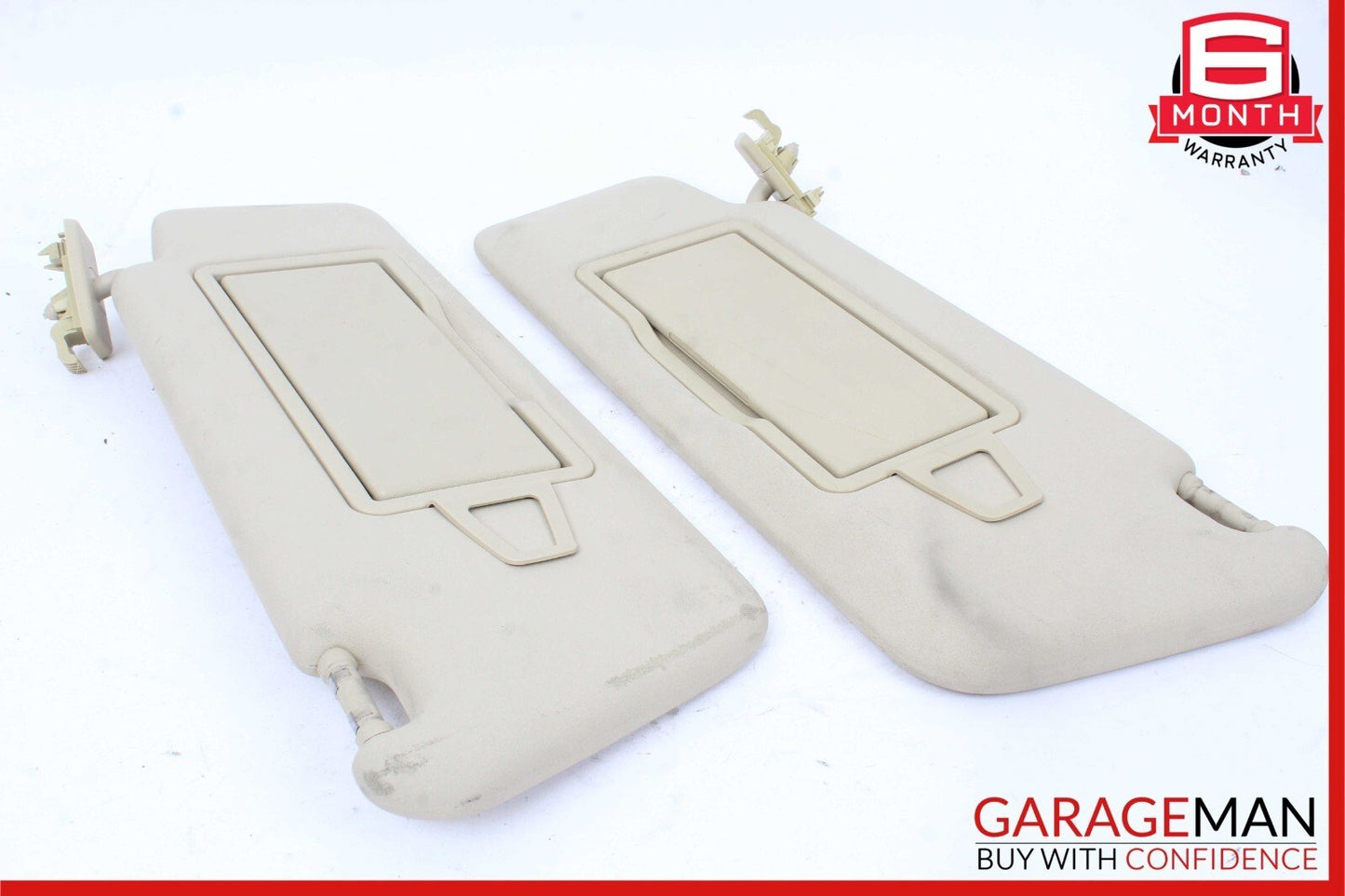 08-14 Mercedes W204 C280 Front Right & Left Side Sunvisor Sun Visor Set Beige