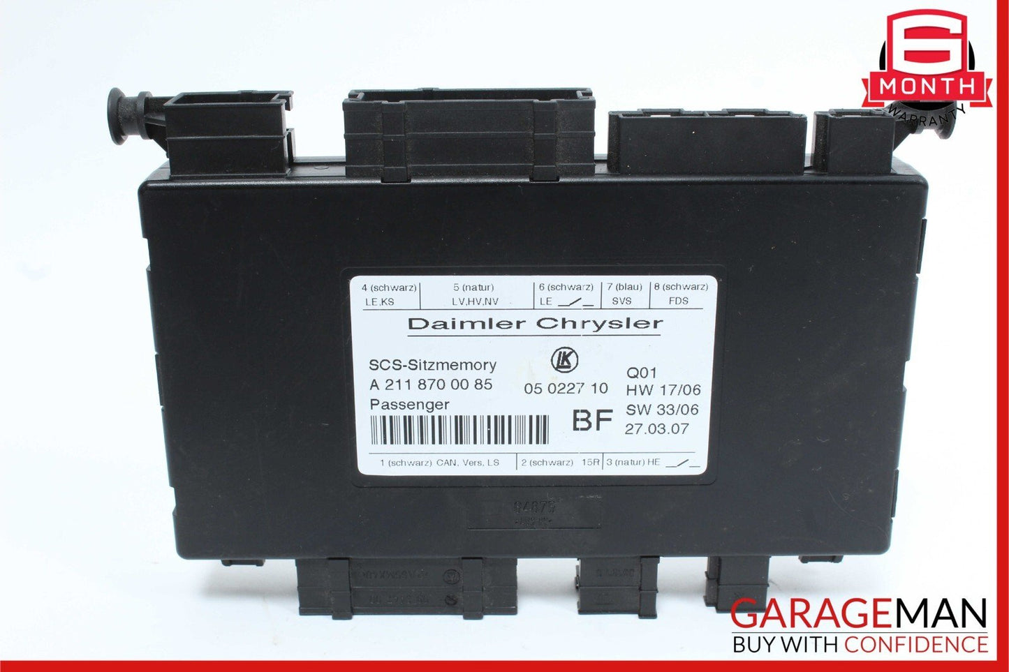 03-11 Mercedes W211 E350 GL450 Front Right Seat Control Module 2118700085 OEM