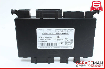03-11 Mercedes W211 E350 GL450 Front Right Seat Control Module 2118700085 OEM