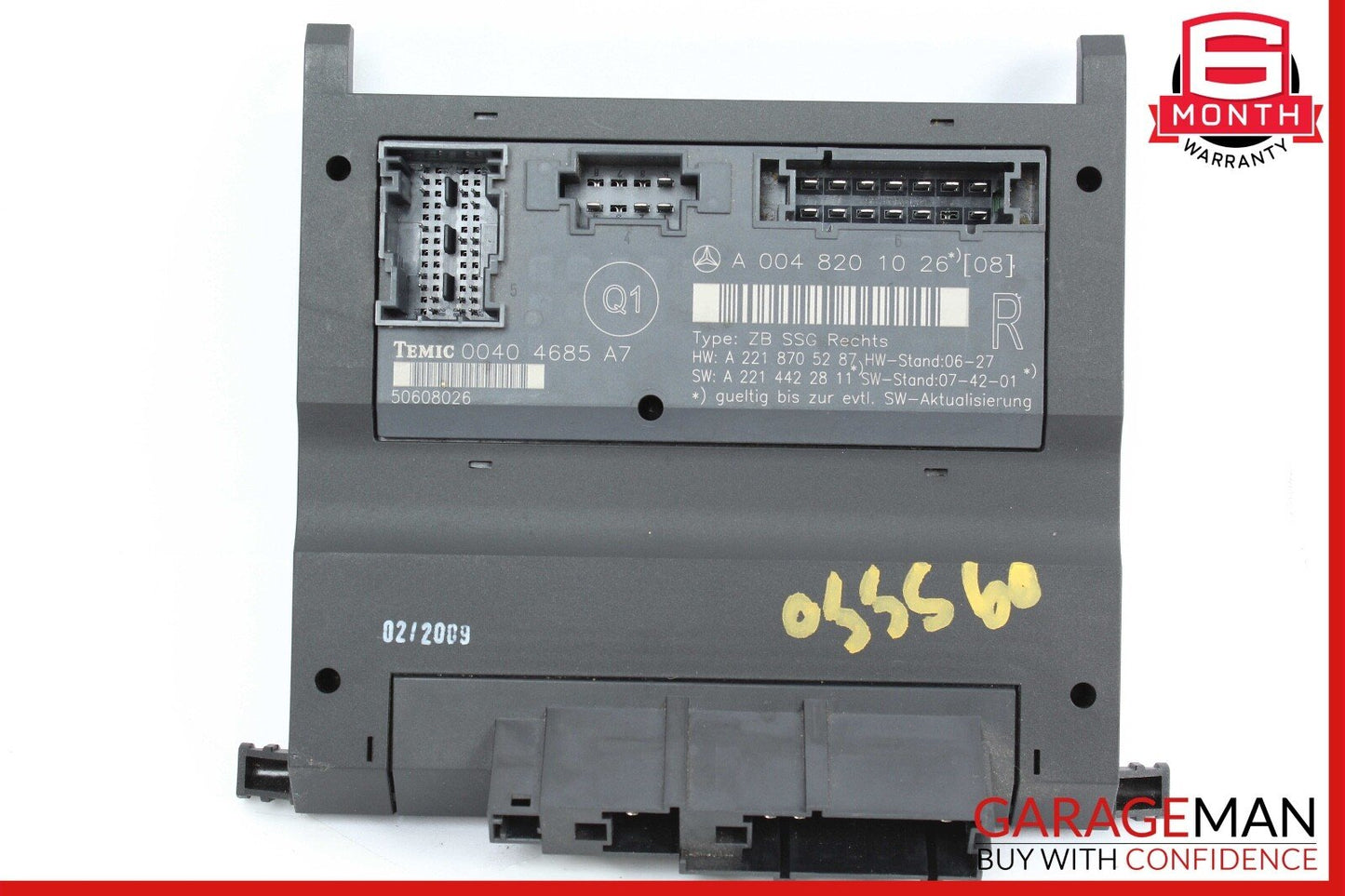 07-13 Mercedes W221 S550 Front Right Under Seat Control Module 0048201026 OEM