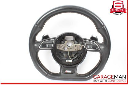 14-16 Audi SQ5 Front Left Driver Side Steering Wheel w/ Paddle Shifters OEM