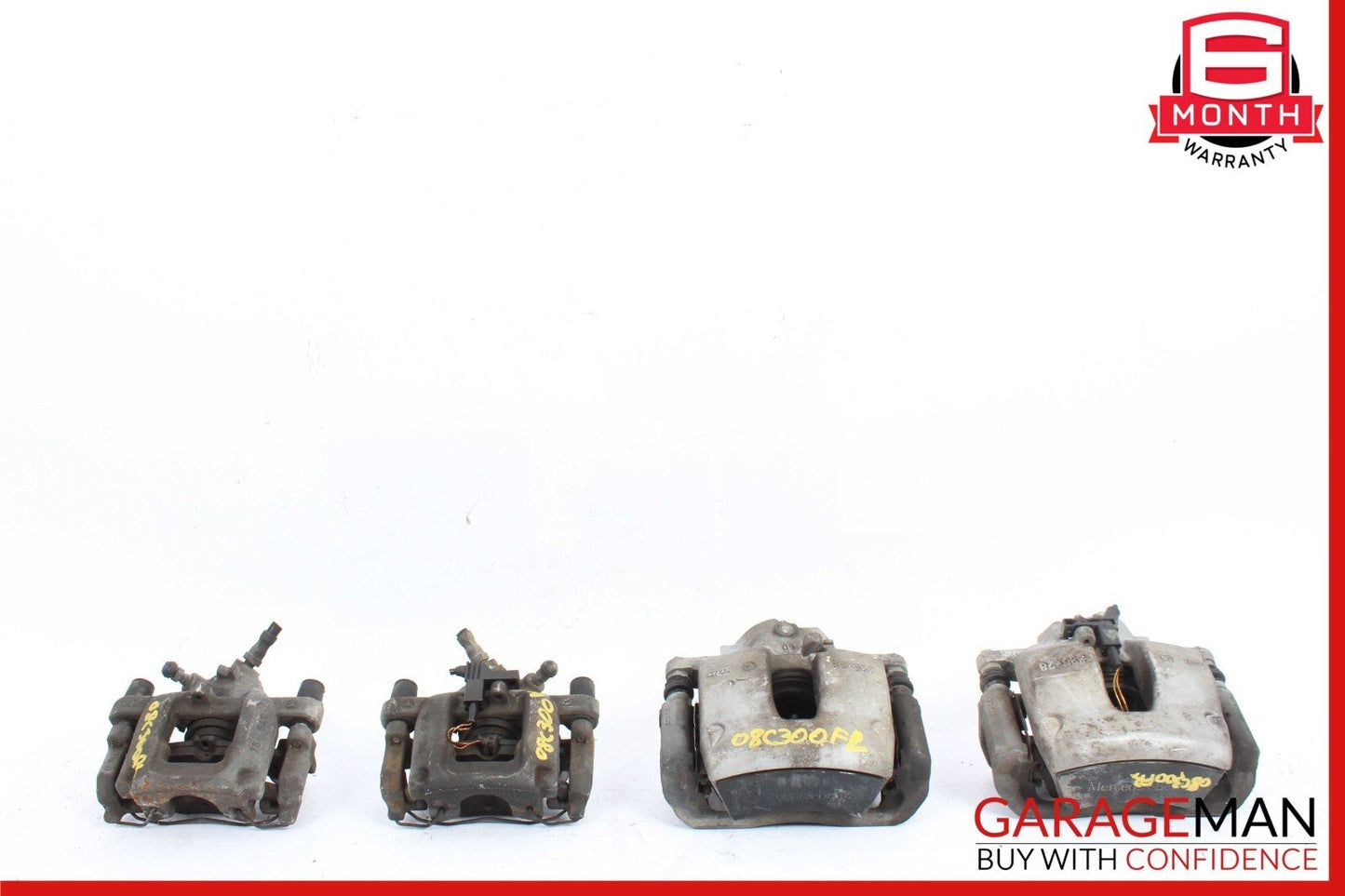 08-14 Mercedes W204 C300 Complete Front & Rear Brake Caliper Calipers Set OEM