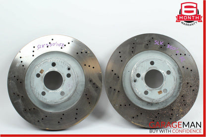 12-16 Mercedes R172 SLK350 Front Right & Left Side Brake Rotor Disc Set Drilled