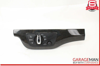 17-19 Audi Q7 Front Dash Trim w/ Head Light Lamp Control Switch 4M1853189R OEM