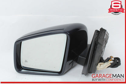 12-16 Mercedes X166 GL550 GL450 Left Side Door Rear View Mirror w/ Blind Spot