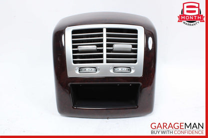 07-13 Mercedes W221 S550 S600 Rear Center Console AC A/C Air Vent Trim Wood