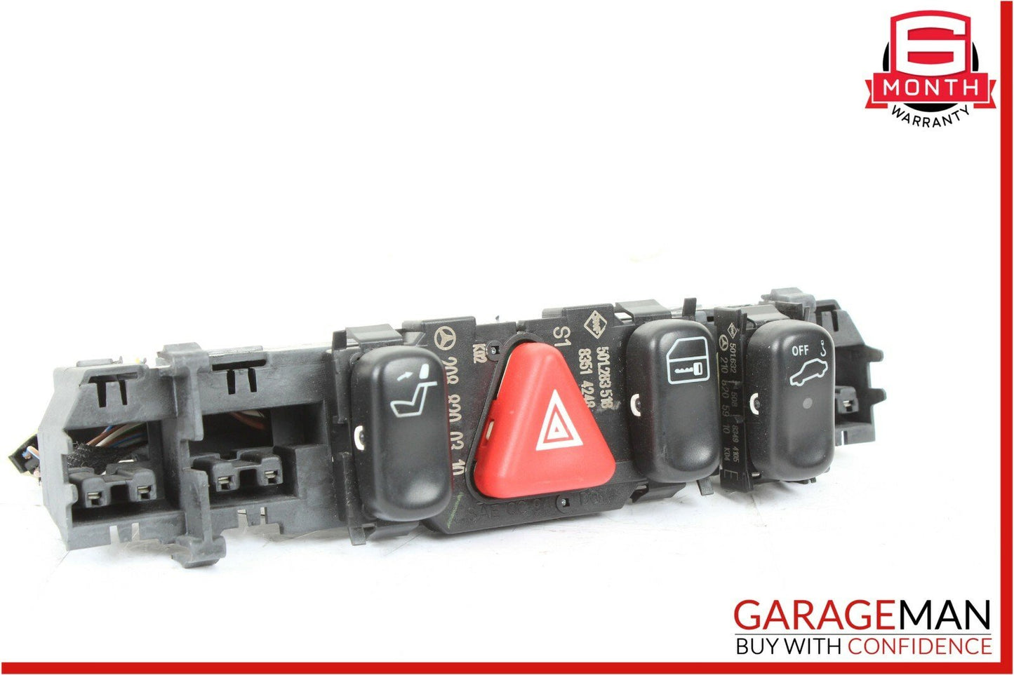 98-03 Mercedes W208 CLK320 CLK430 Hazard Light Door Lock Switch Control Panel