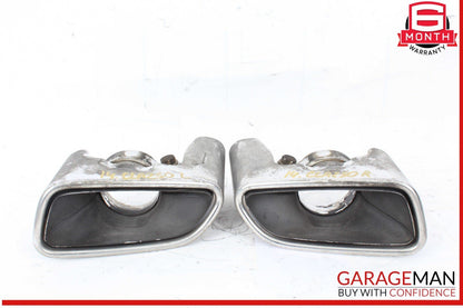 09-19 Mercedes W117 CLA250 Rear Bumper Exhaust Muffler Tips Set of 2 OEM