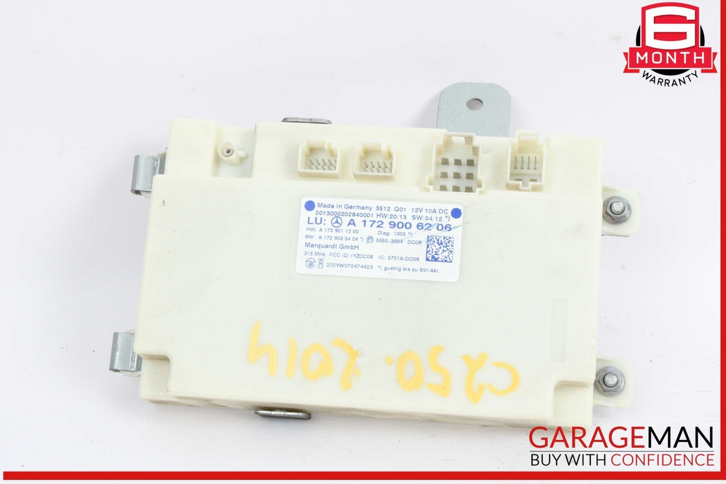 10-15 Mercedes W204 C250 C300 Keyless Go Entry Control Module 1729006206 OEM