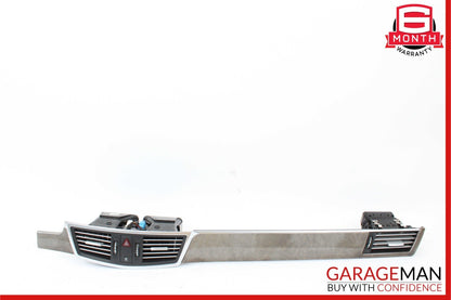 10-13 Mercedes W212 E350 Front Center Dash AC A/C Air Vent Trim Assembly Wood