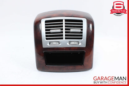 07-13 Mercedes W221 S550 Rear Center Console AC A/C Air Vent Trim Wood OEM