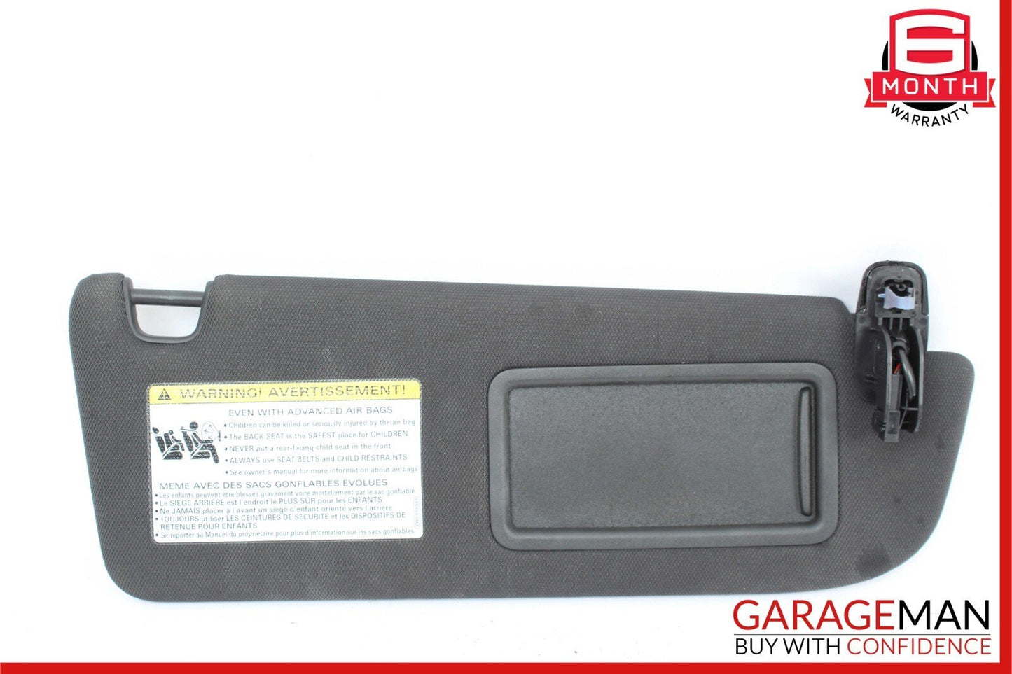 12-16 Audi A6 A7 Front Right Passenger Side Sunvisor Sun Visor Shade Cover Black