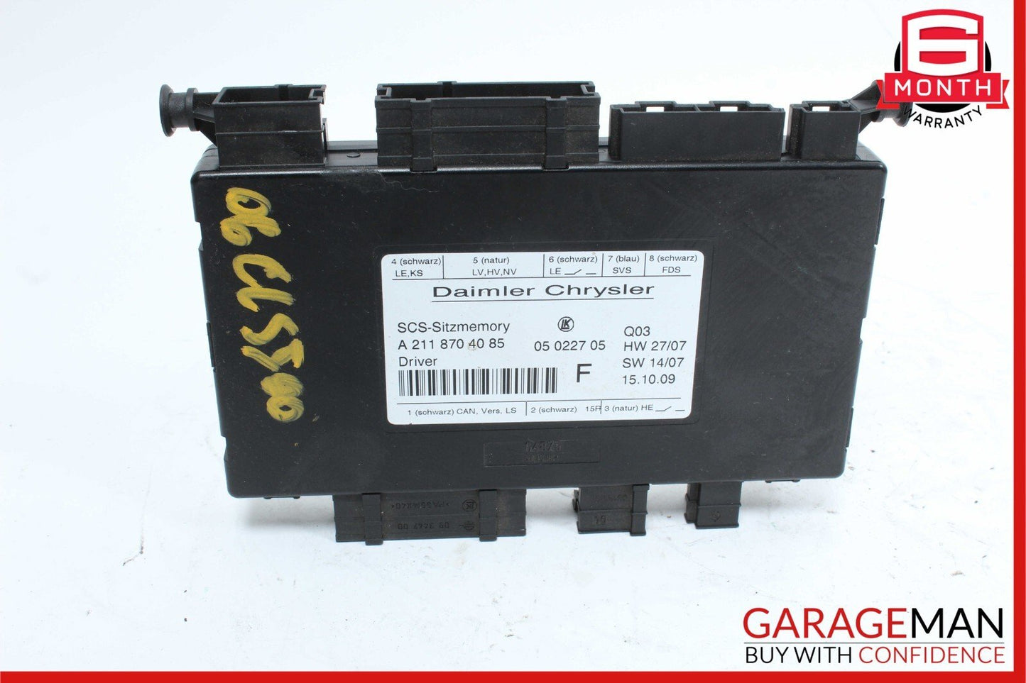 03-12 Mercedes-Benz CLS500 W219 Seat Control Module Left Side 2118700526 OEM