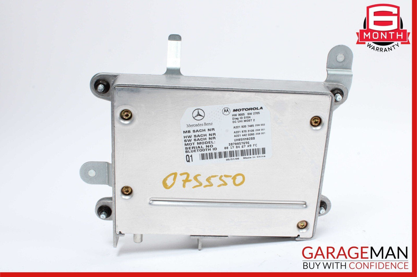 07-13 Mercedes W221 S550 S600 S63 AMG Motorola Bluetooth Control Module Unit