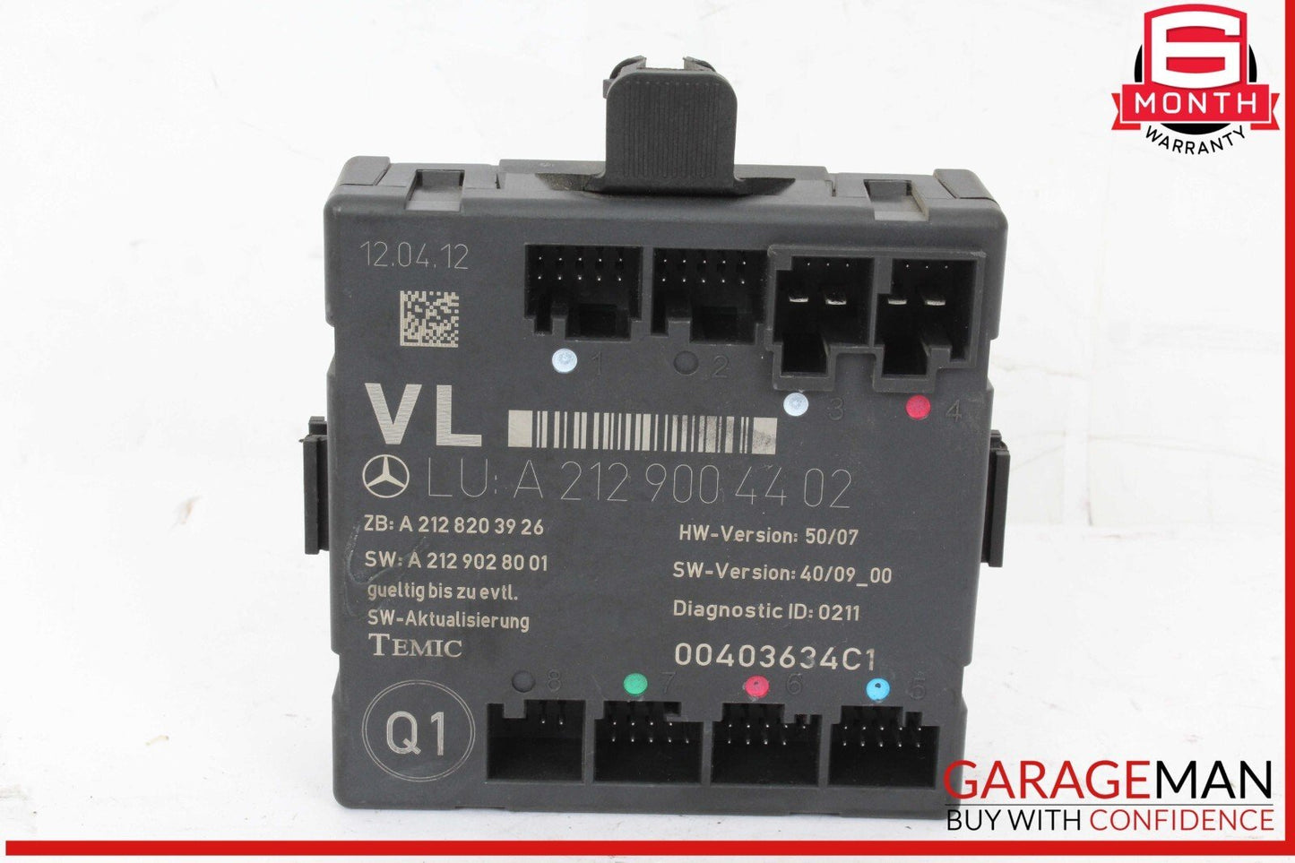 08-18 Mercedes W212 E350 SLK350 E400 Front Left Side Door Control Module OEM