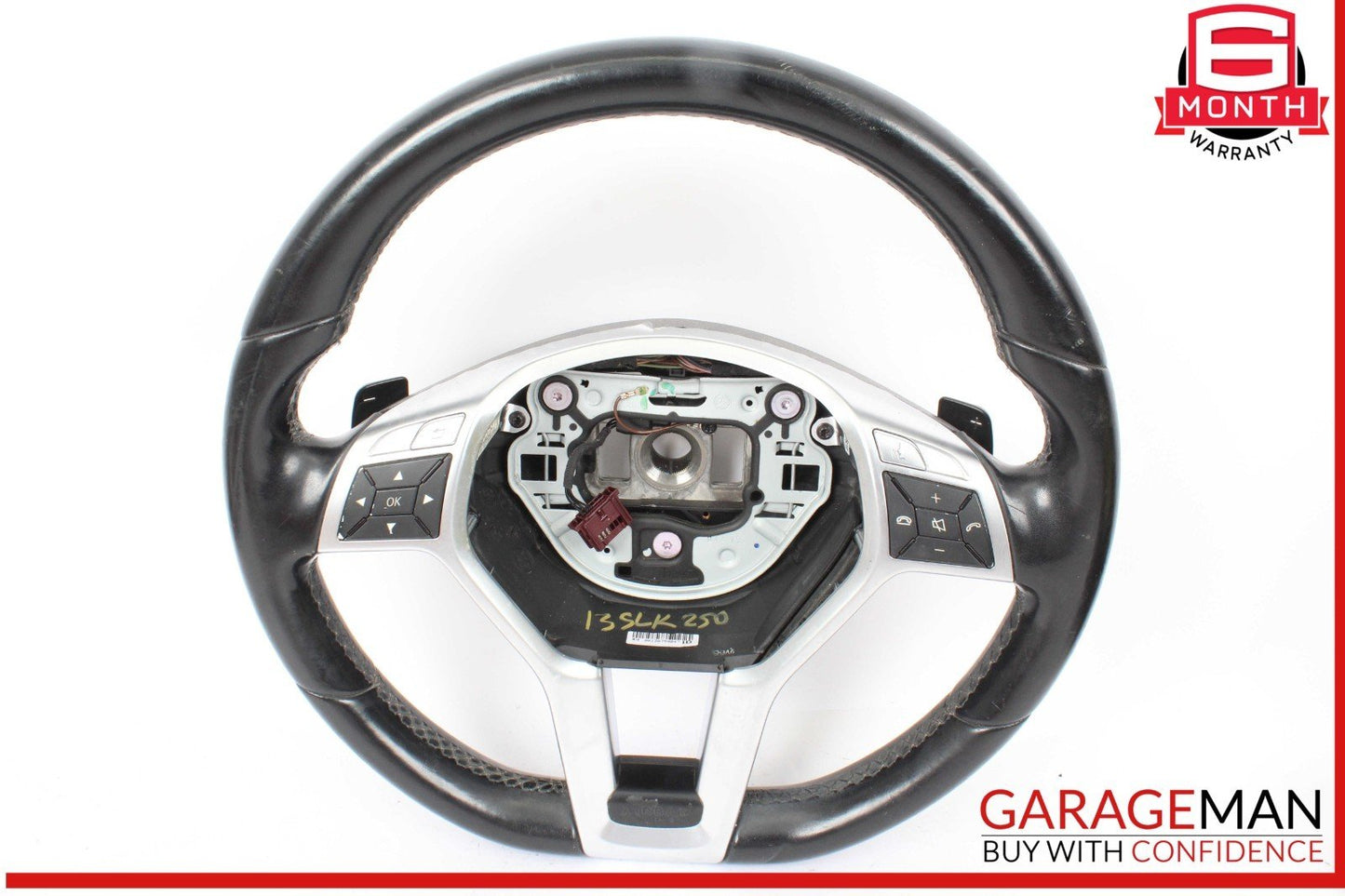 12-16 Mercedes R172 SLK250 SLK300 Steering Wheel w/ Paddle Shifters Black OEM