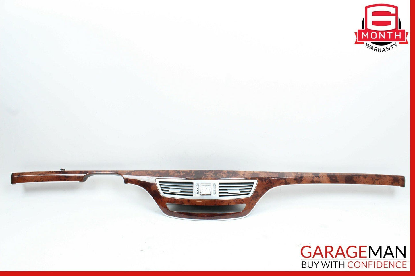 07-09 Mercedes W221 S550 Dash Dashboard Center Trim Bezel Air Vent Assembly Wood