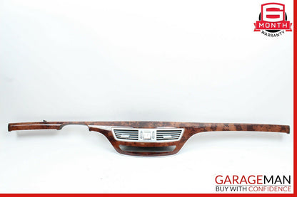 07-09 Mercedes W221 S550 Dash Dashboard Center Trim Bezel Air Vent Assembly Wood