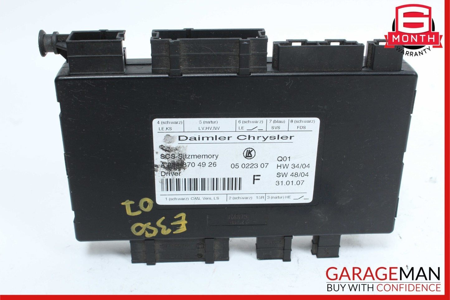 03-12 Mercedes GL320 E350 CLS550 E320 ML500 Front Left Side Seat Control Module
