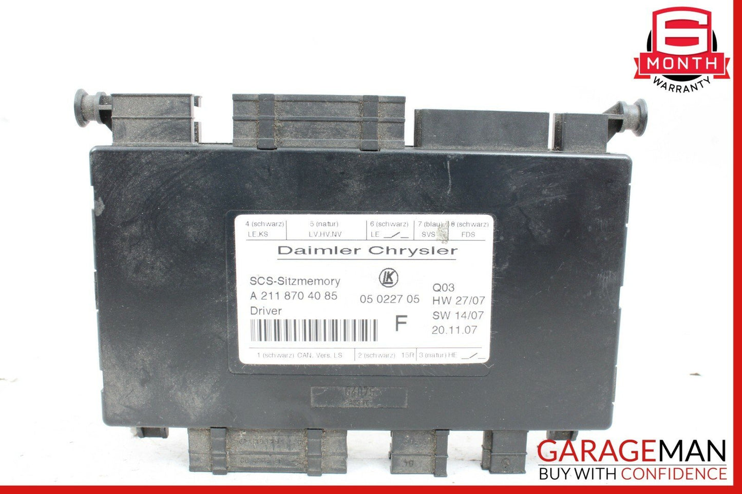 03-11 Mercedes W211 E350 E63 AMG Seat Control Module Front Left 2118704085 OEM