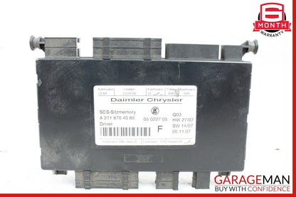 03-11 Mercedes W211 E350 E63 AMG Seat Control Module Front Left 2118704085 OEM