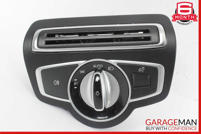 15-20 Mercedes W205 C300 Head Light Headlight Control Switch Trim Assembly Black