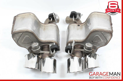14-17 Maserati Ghibli Rear Left & Right Side Exhaust Muffler Tip Pipe Set of 2