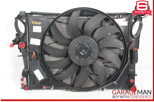 02-06 Mercedes W220 S500 CL500 Engine Motor Cooling Fan Shroud w/ Radiator OEM