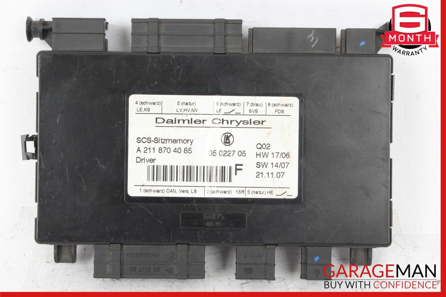 03-11 Mercedes R171 SLK280 Front Left Seat Control Module 2118704085 OEM