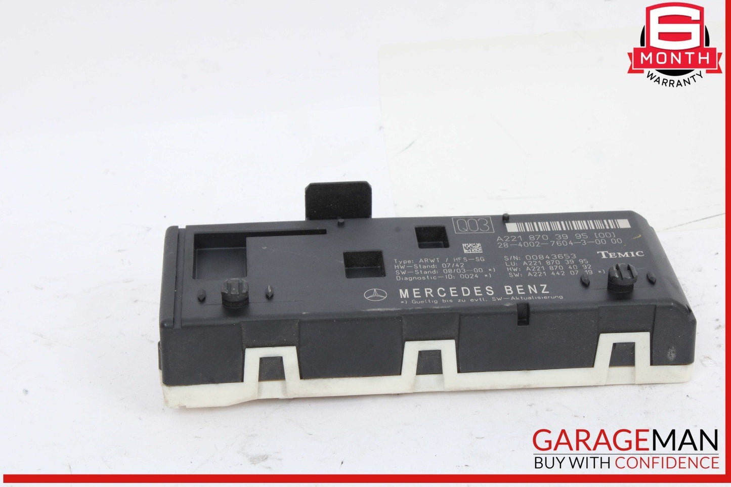 07-14 Mercedes W221 S400 CL550 Trunk Release Remote Open Close Module OEM