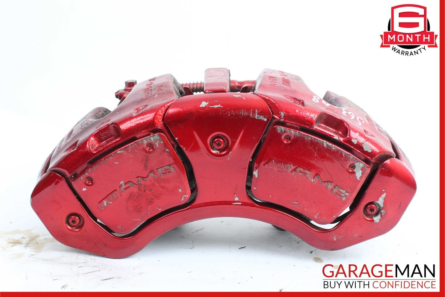 08-14 Mercedes W221 S63 CL63 AMG Front Left Driver Side Brake Caliper Red